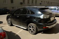 Lexus RX хромированные защитные дуги для заднего бампера Schiessler