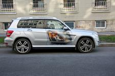 Mercedes Benz GLK Аэрография вид сбоку